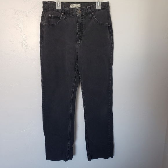 Riders by Lee Black High Waisted Jeans 6 Faded Vtg - Picture 1 of 7
